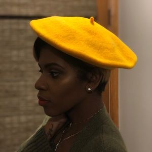 Mustard yellow beret